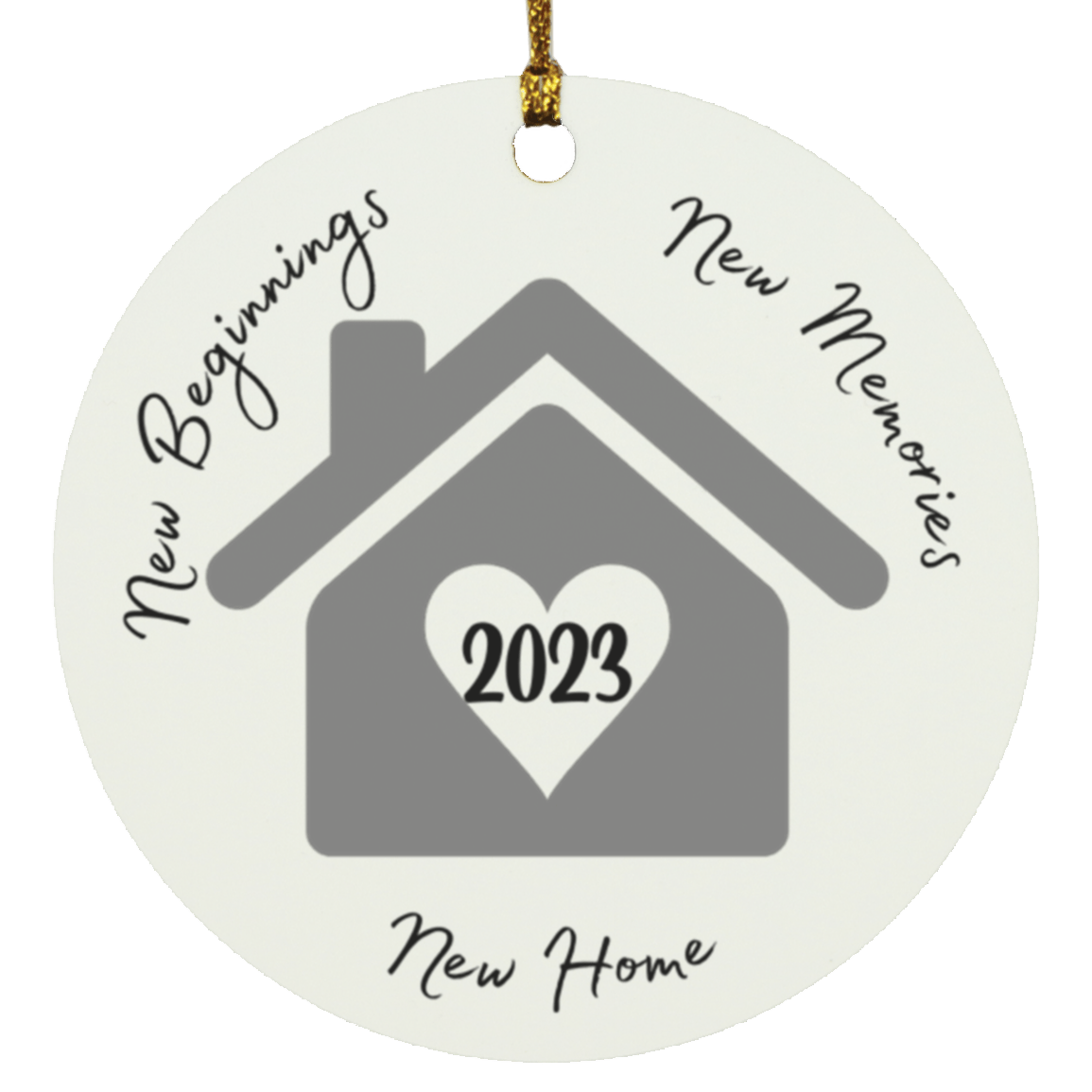 New Home 2023 Circle Ornament - Dearly Loved Designs