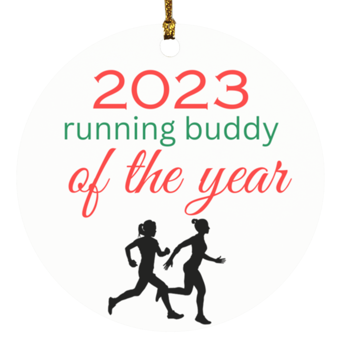 Running Buddy of the Year Ornament - Dearly Loved Designs