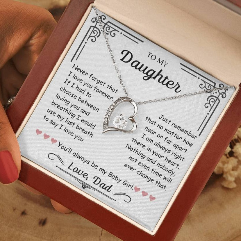 Daughter - Never Forget That I Love You ~ Dad | Forever Love Necklace