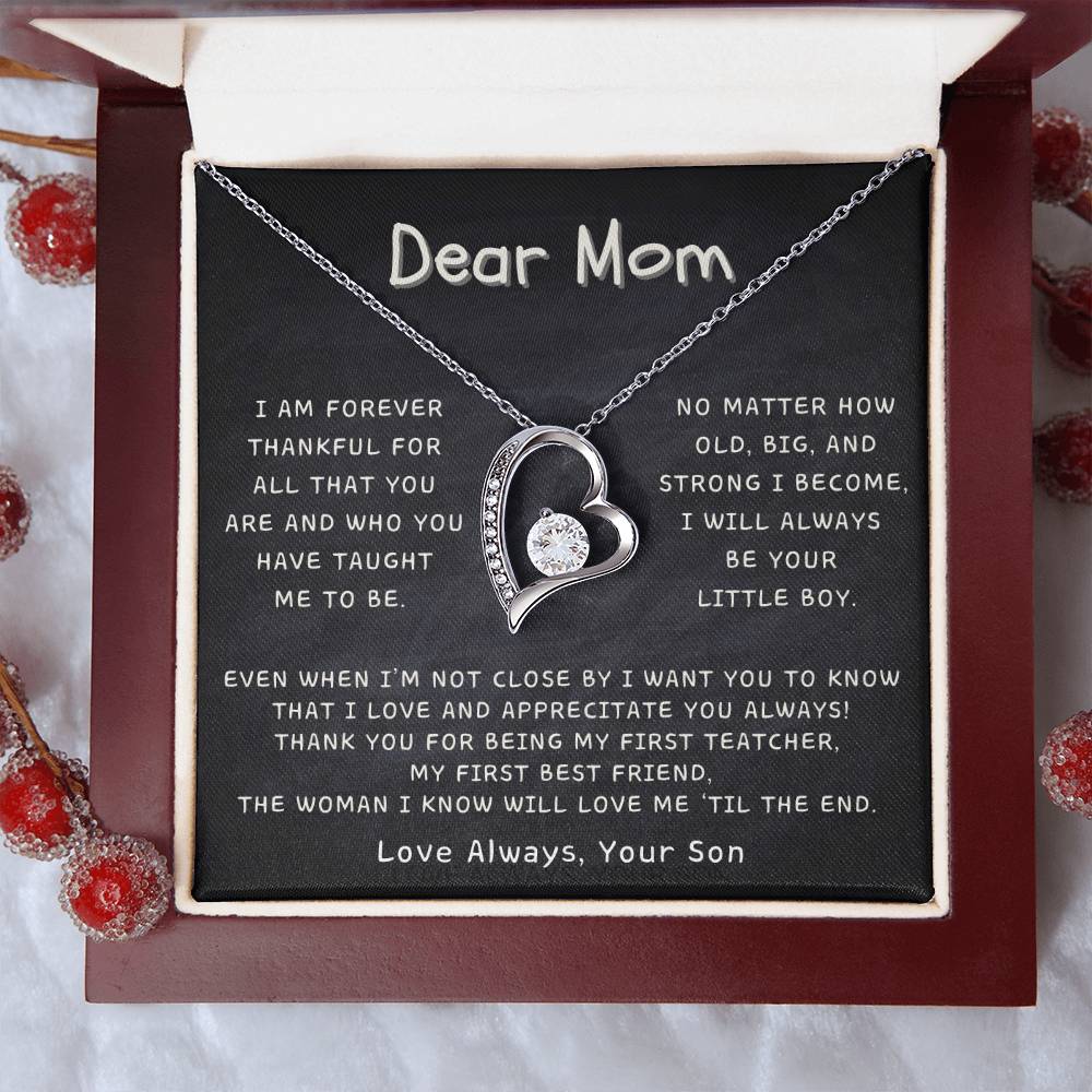 Dear Mom - Love and Appreciate You Always, Your Son - Forever Love Necklace