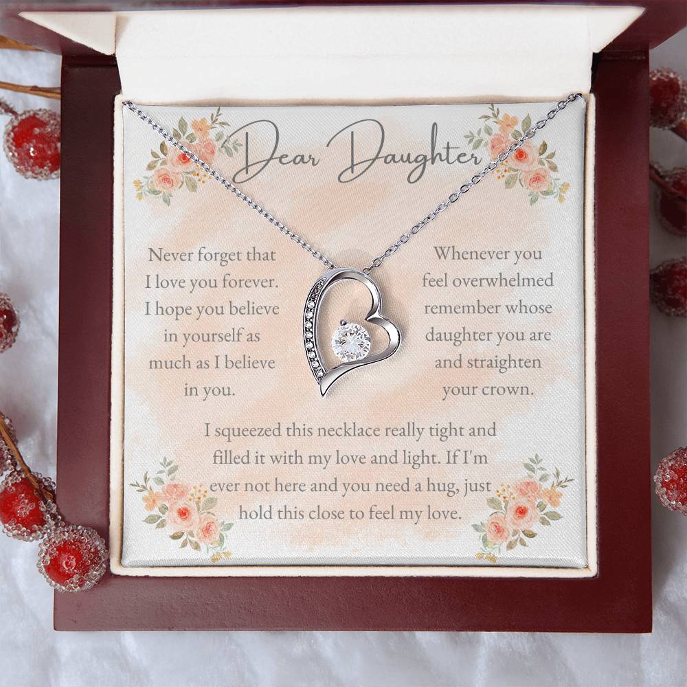 Dear Daughter, I Love You Forever - Forever Love Necklace - Dearly Loved Designs