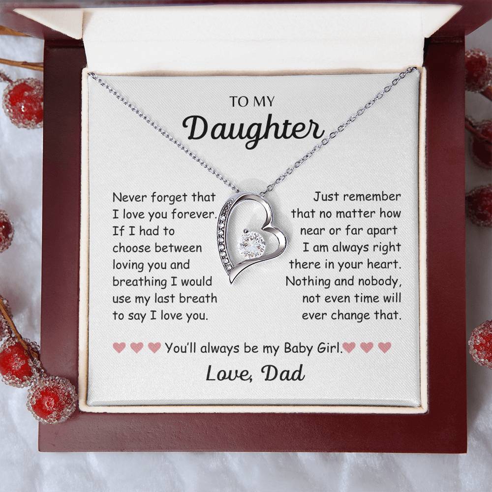 Daughter - I Love You Forever ~ Dad | Forever Love Necklace