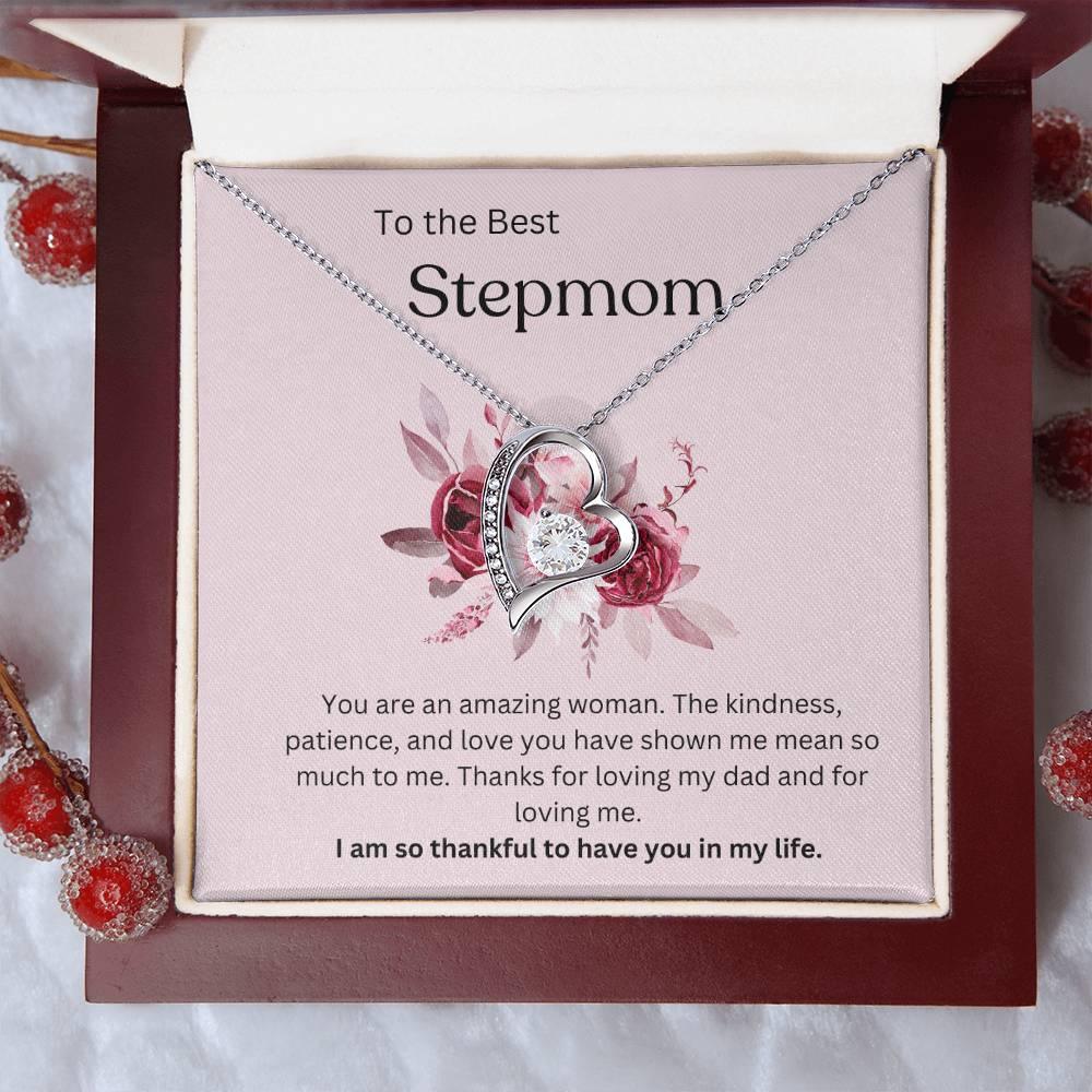 To the Best Stepmom - Forever Love Necklace - Dearly Loved Designs