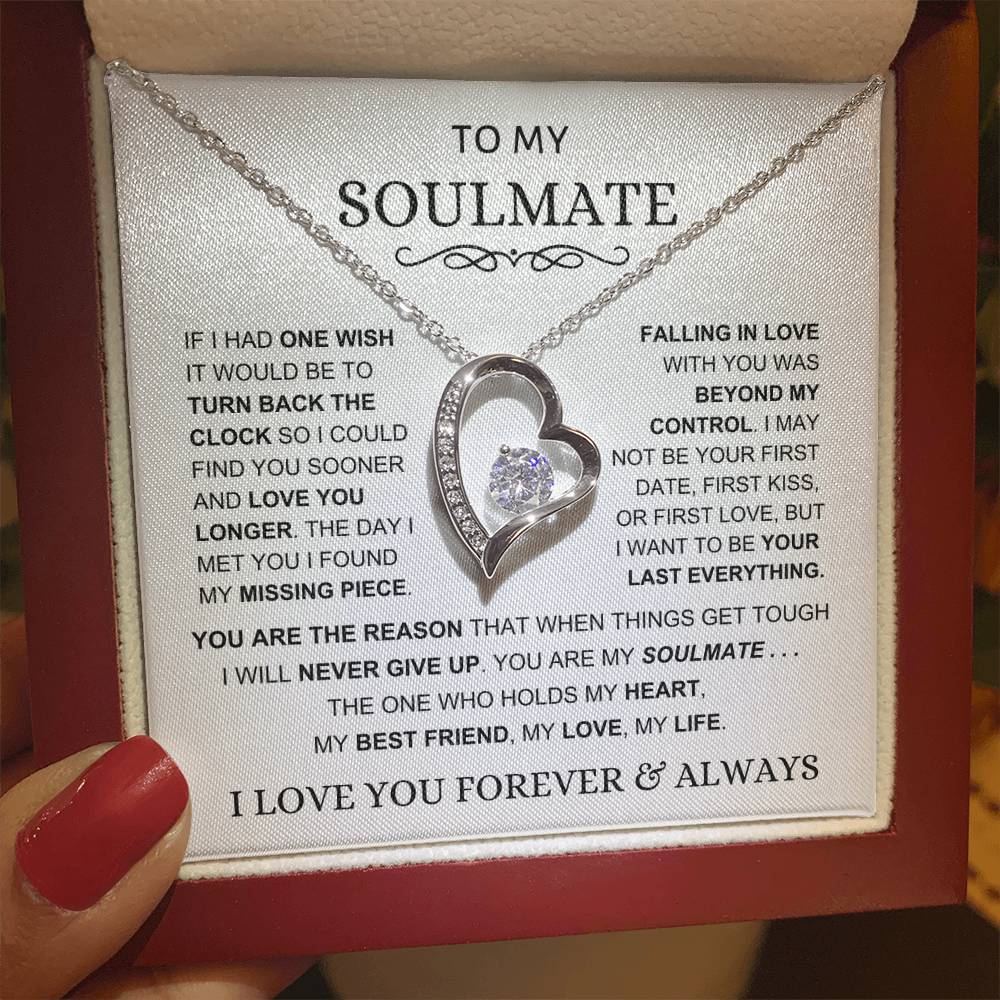 Soulmate - The One Who Holds My Heart - Forever Love Necklace