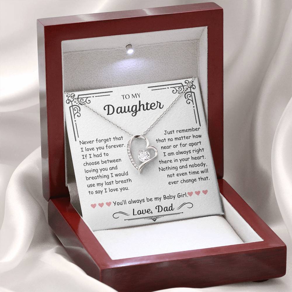 Daughter - Never Forget That I Love You ~ Dad | Forever Love Necklace