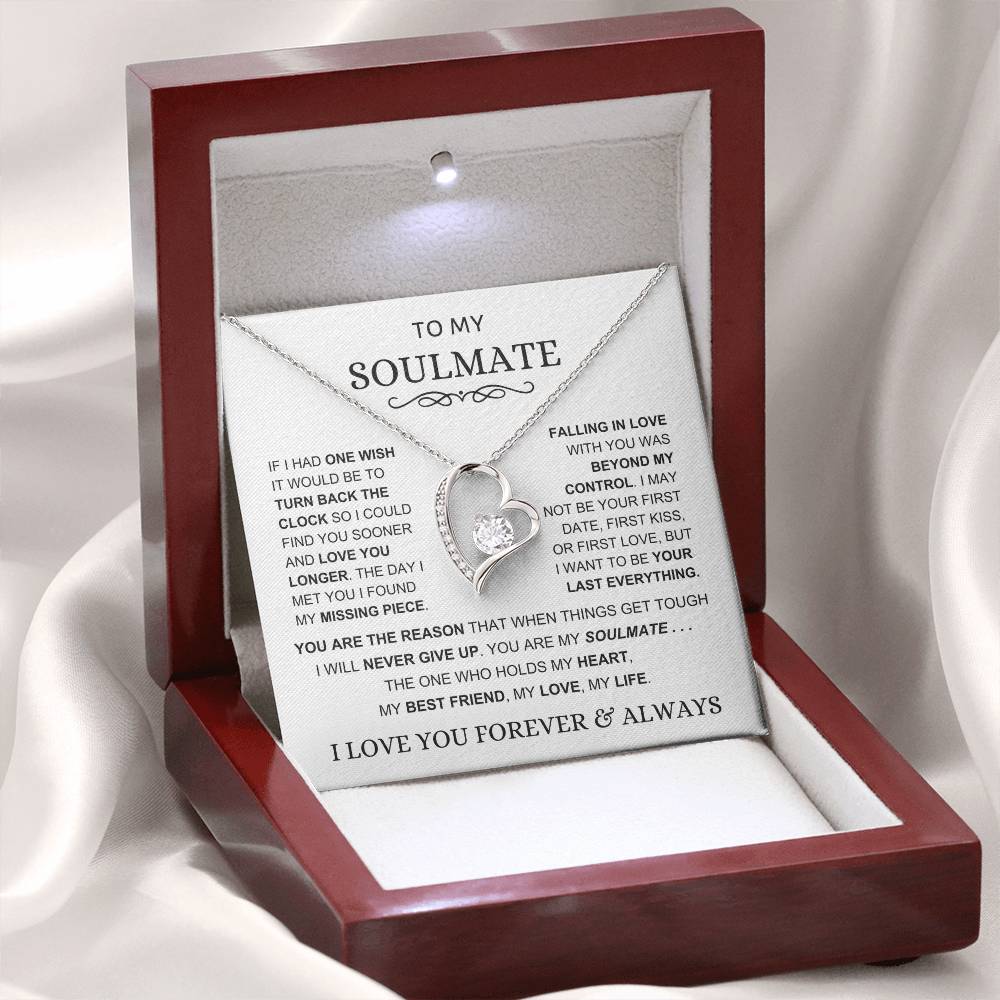 Soulmate - The One Who Holds My Heart - Forever Love Necklace