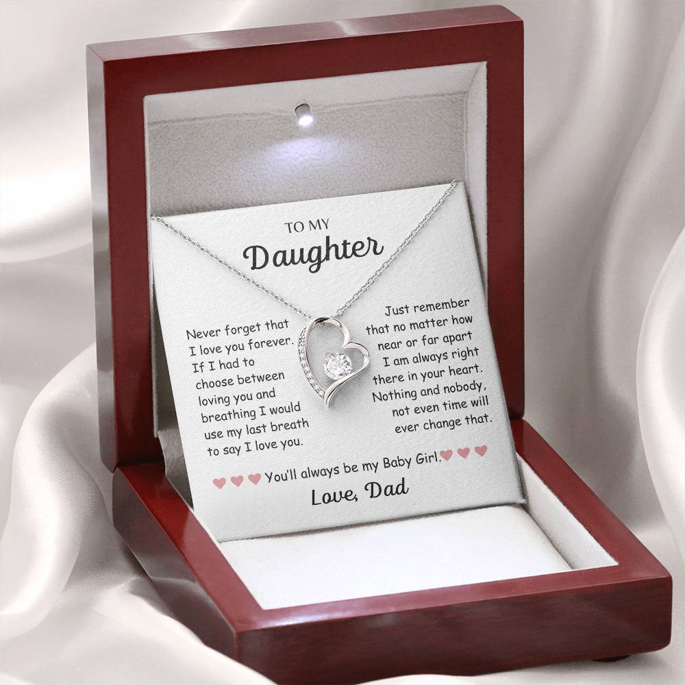 Daughter - I Love You Forever ~ Dad | Forever Love Necklace