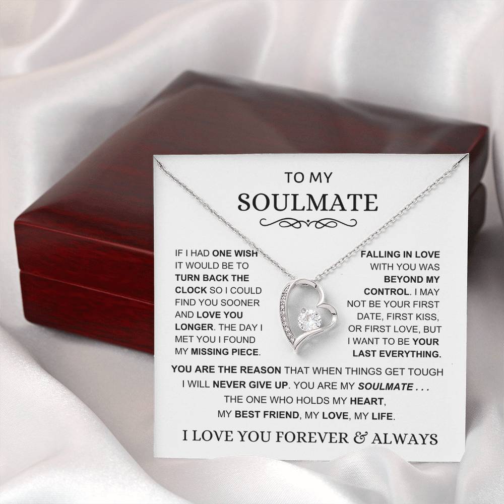 Soulmate - The One Who Holds My Heart - Forever Love Necklace