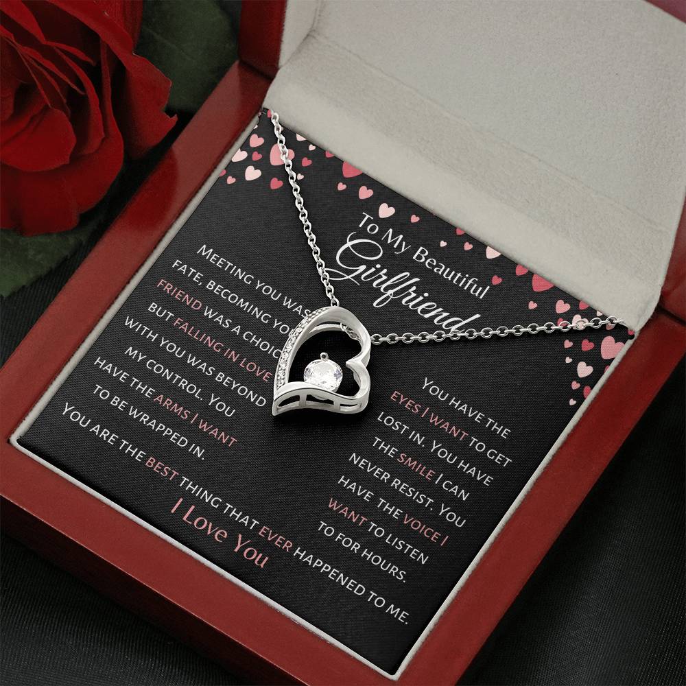 Beautiful Girlfriend - Falling In Love Was Beyond My Control - Forever Love Necklace - Dearly Loved Designs