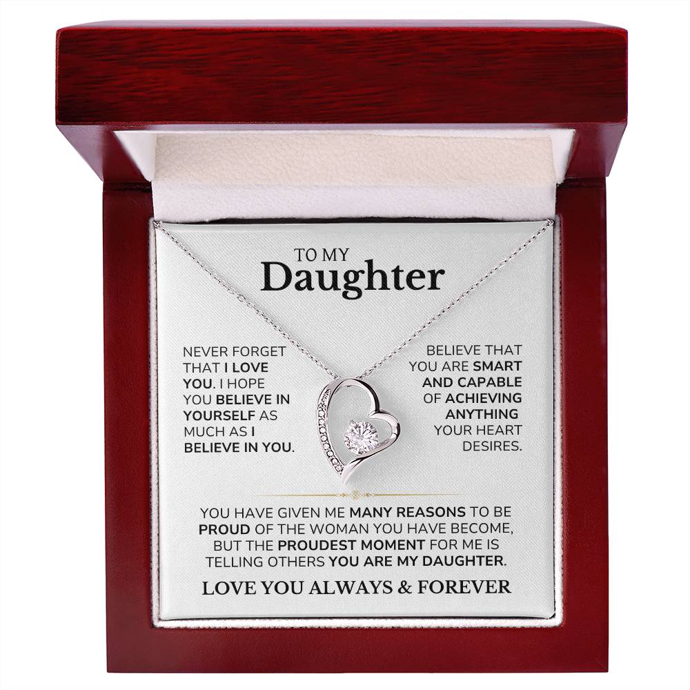 Daughter - I Am Proud You Are My Daughter - Forever Love Necklace