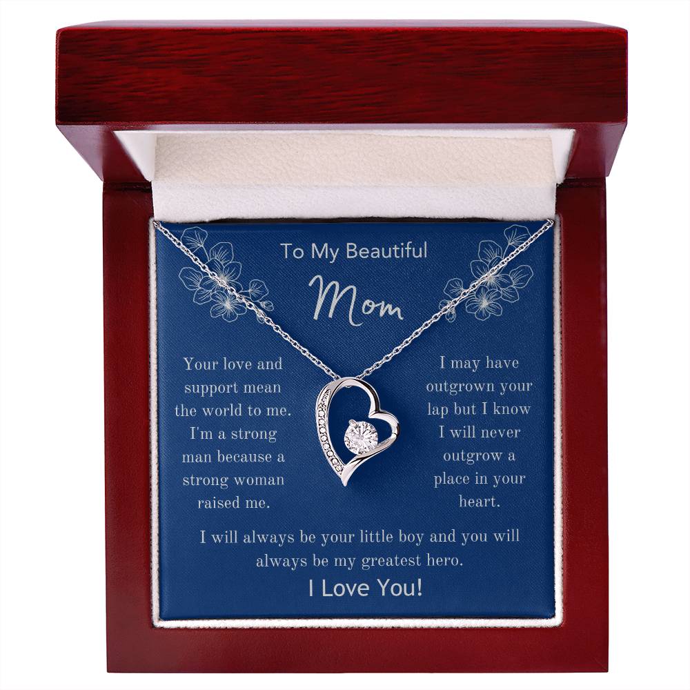 To My Beautiful Mom - I Love You - Forever Love Necklace - Dearly Loved Designs