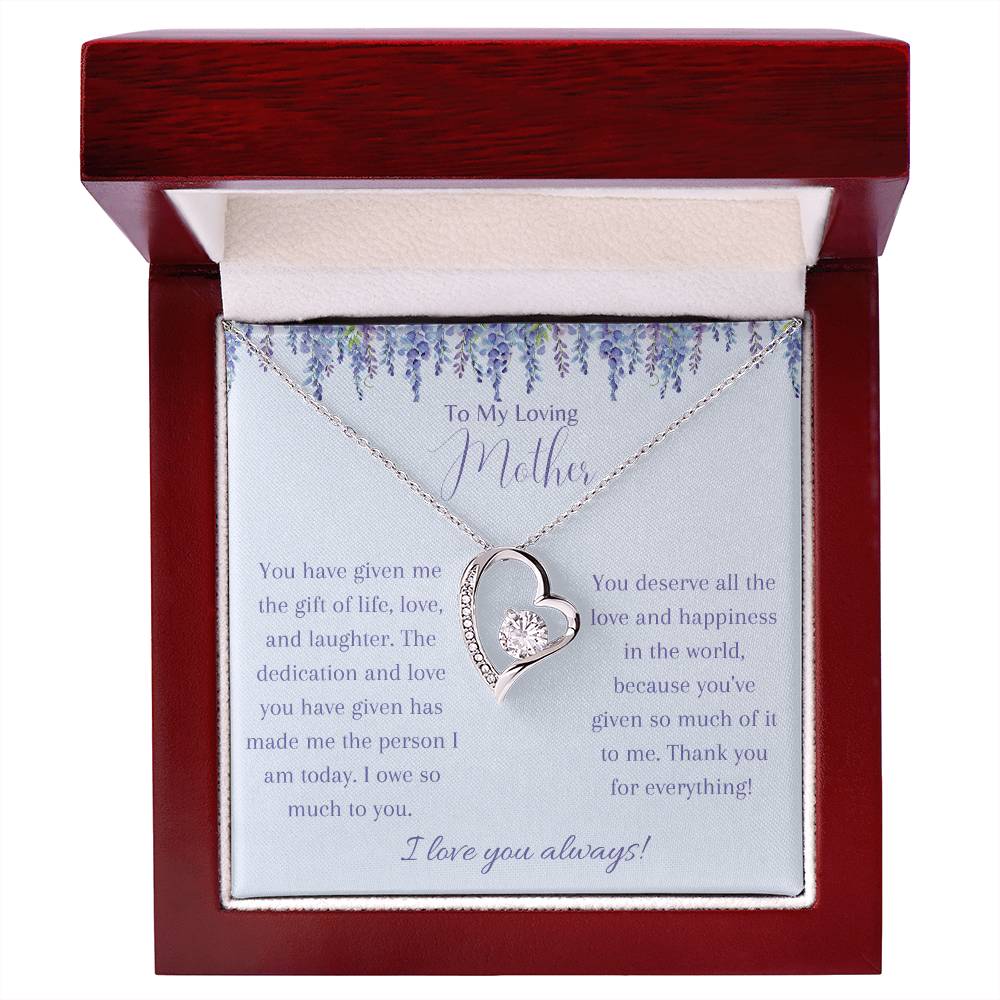 To My Loving Mother, I Love You Always - Forever Love Necklace - Dearly Loved Designs