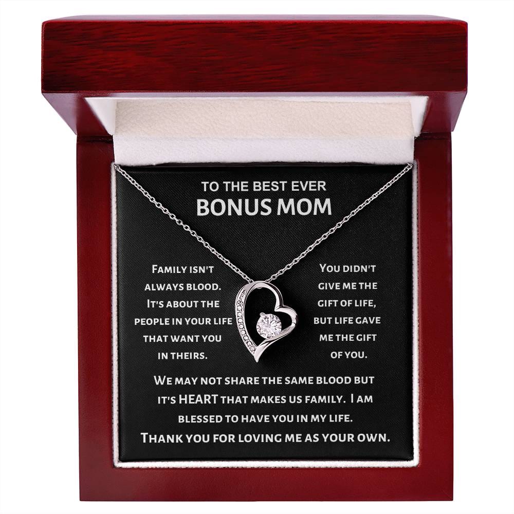 Best Ever Bonus Mom - Forever Love Necklace - Gift for Stepmom