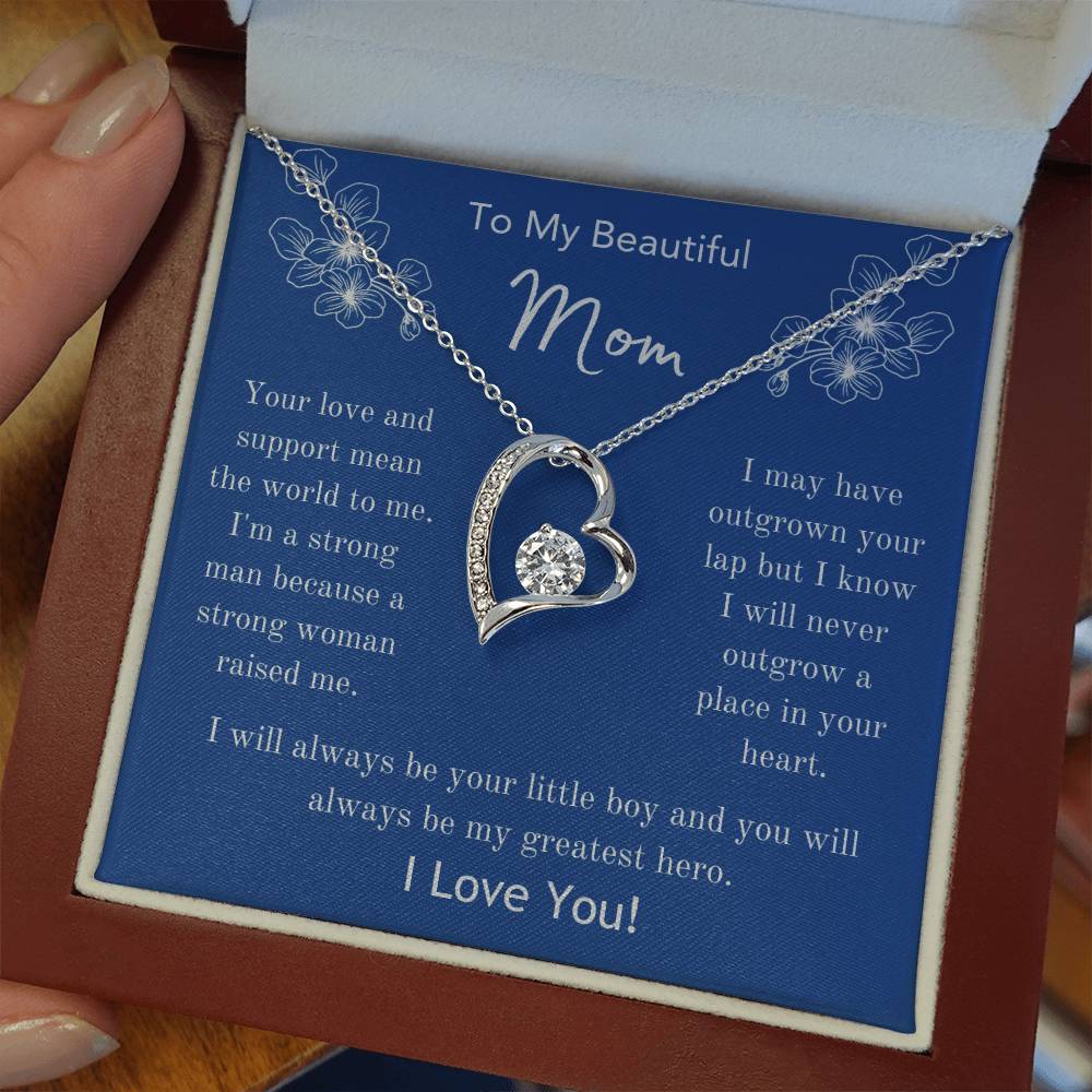 To My Beautiful Mom - I Love You - Forever Love Necklace - Dearly Loved Designs