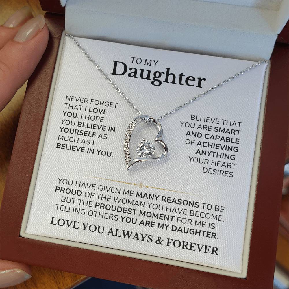 Daughter - I Am Proud You Are My Daughter - Forever Love Necklace