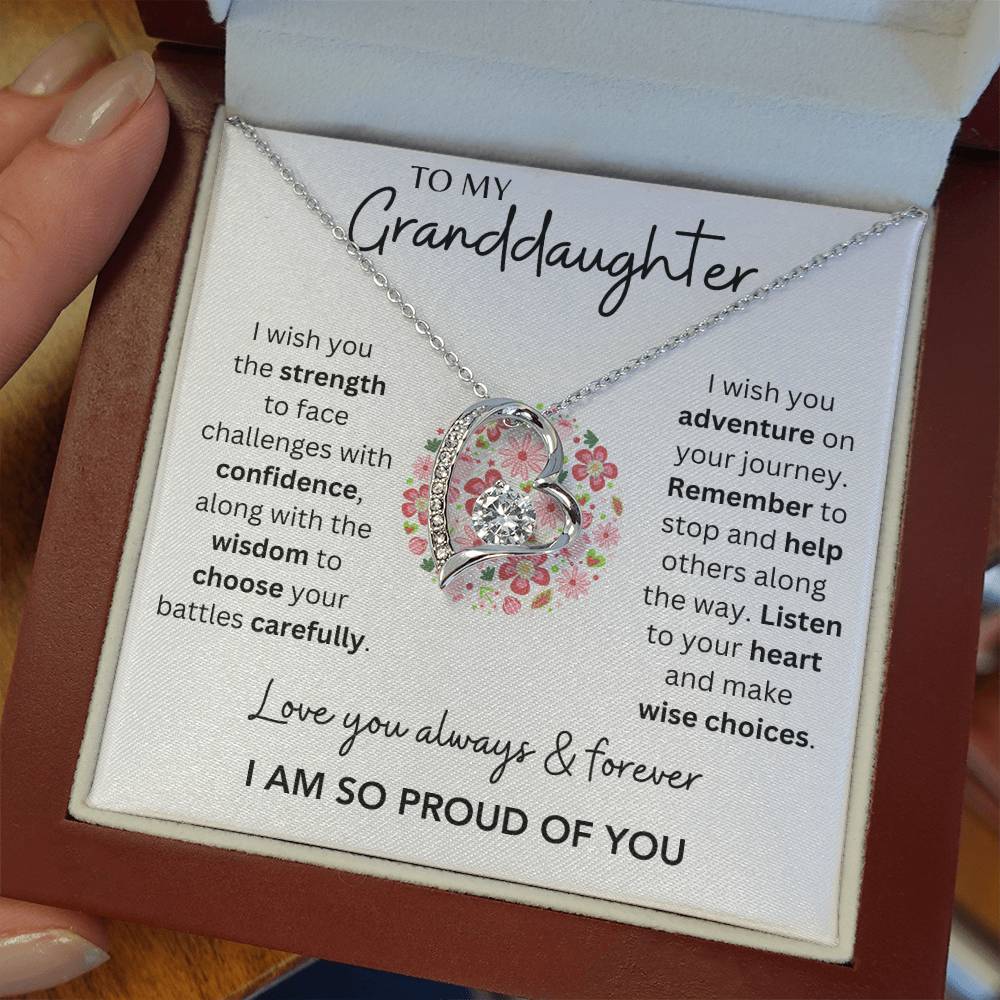 Granddaughter - So Proud of You - Forever Love Necklace - Dearly Loved Designs