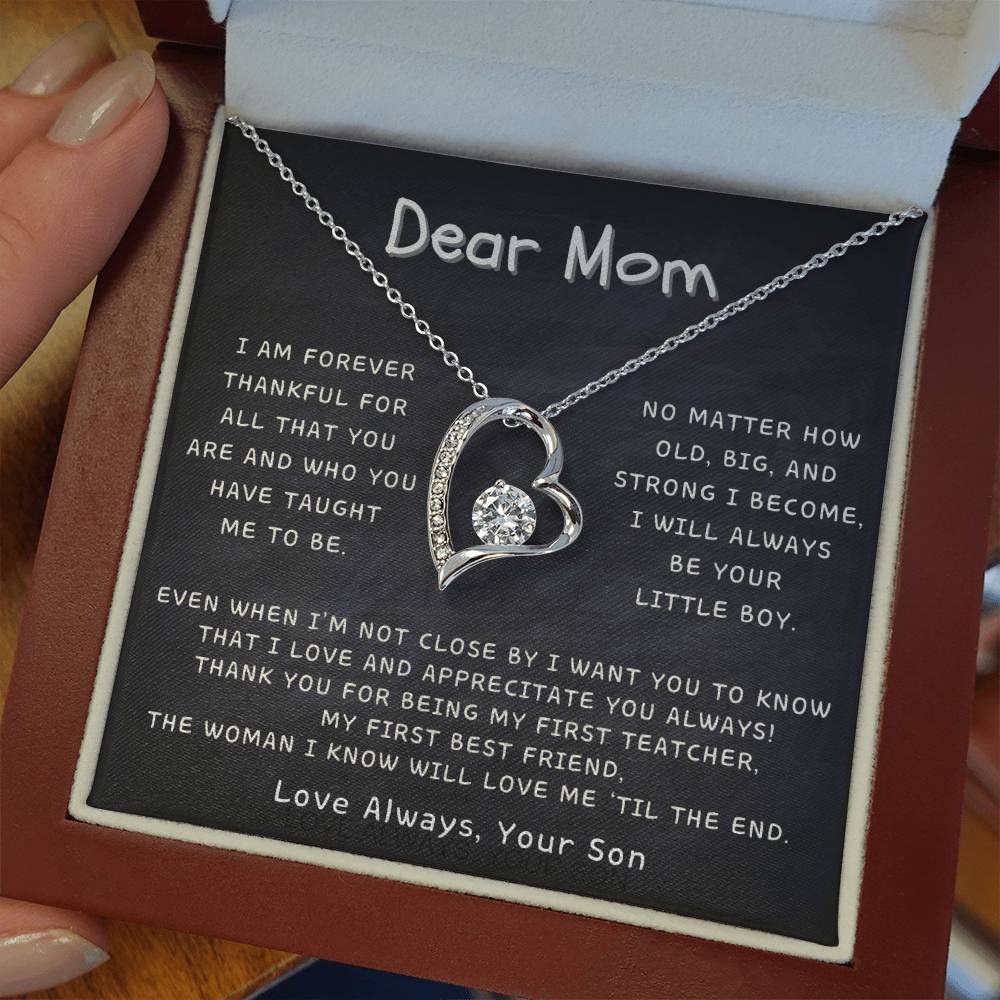 Dear Mom - Love and Appreciate You Always, Your Son - Forever Love Necklace