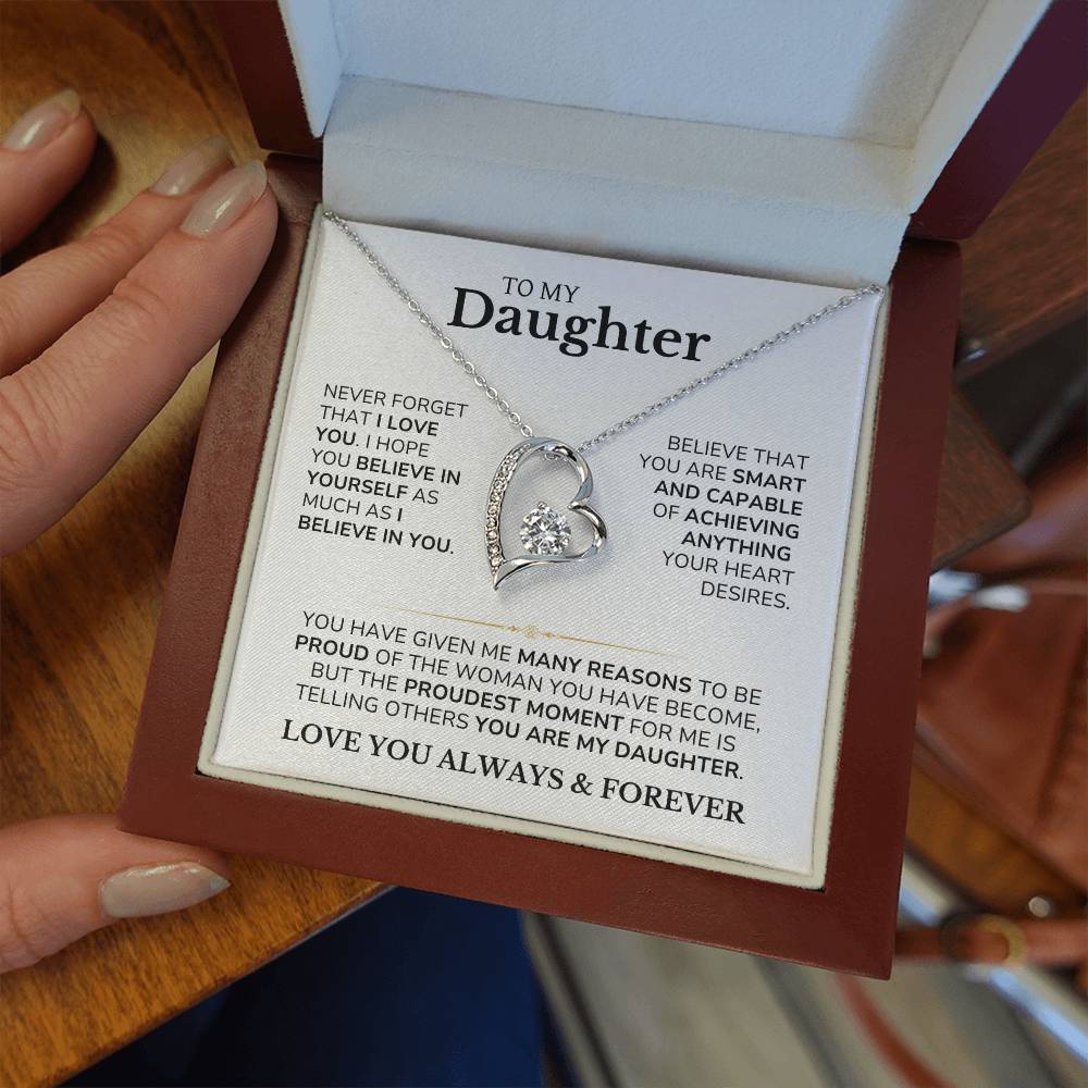 Daughter - I Am Proud You Are My Daughter - Forever Love Necklace