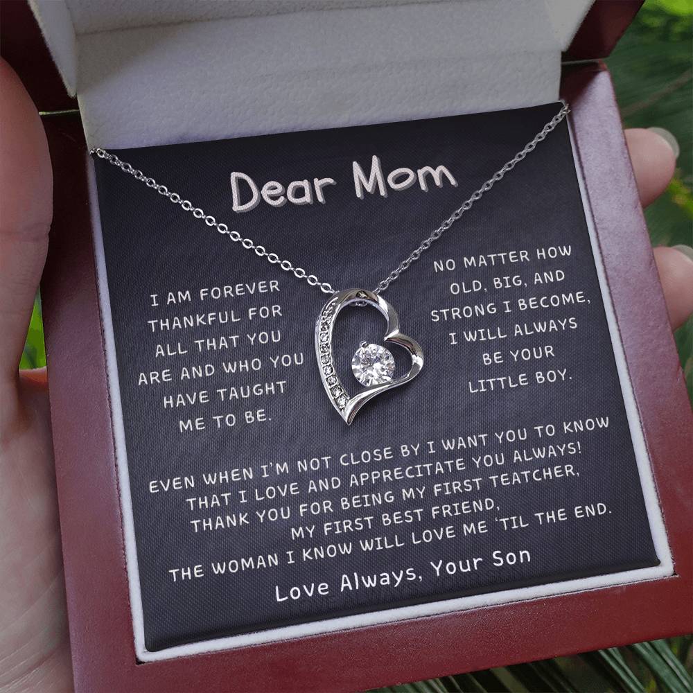 Dear Mom - Love and Appreciate You Always, Your Son - Forever Love Necklace