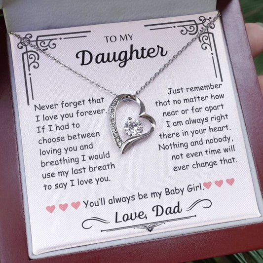 Daughter - Never Forget That I Love You ~ Dad | Forever Love Necklace