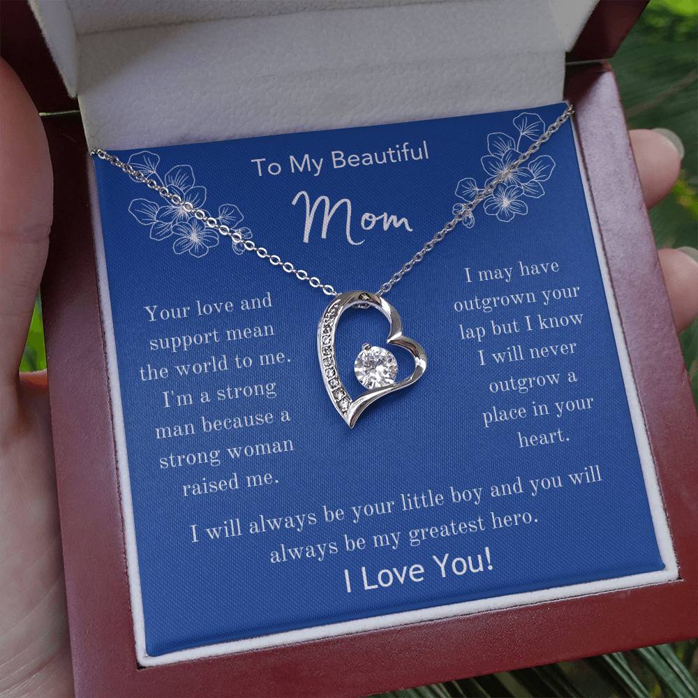 To My Beautiful Mom - I Love You - Forever Love Necklace - Dearly Loved Designs