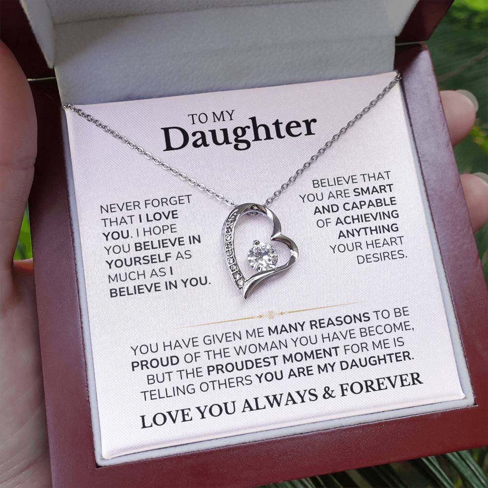 Daughter - I Am Proud You Are My Daughter - Forever Love Necklace