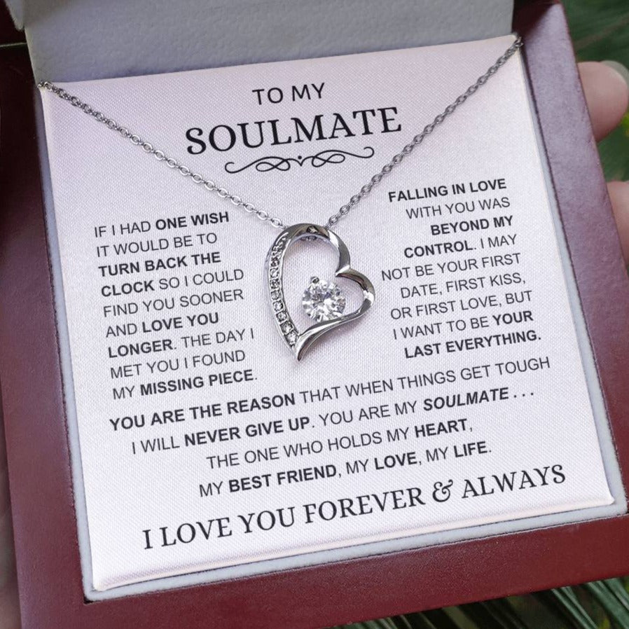 Soulmate - The One Who Holds My Heart - Forever Love Necklace