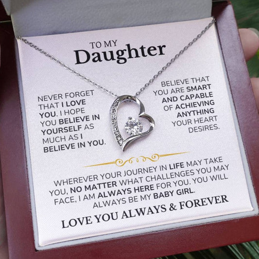 Daughter - I Am Always Here For You - Forever Love Necklace