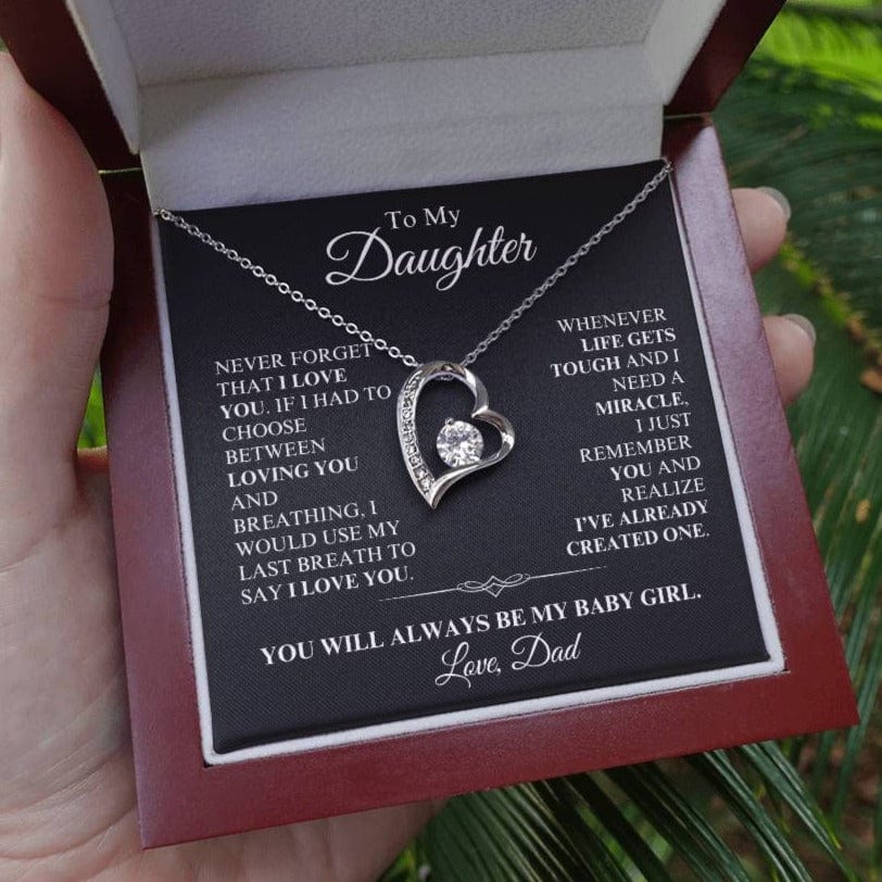 Daughter - You are a Miracle, Love Dad - Forever Love Necklace - Dearly Loved Designs