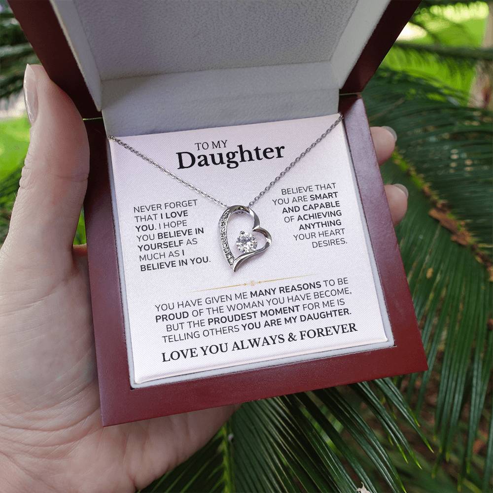 Daughter - I Am Proud You Are My Daughter - Forever Love Necklace