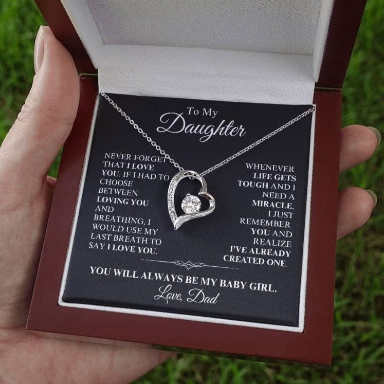 Daughter - You are a Miracle, Love Dad - Forever Love Necklace - Dearly Loved Designs