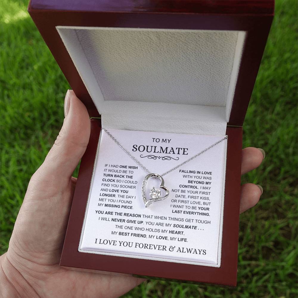 Soulmate - The One Who Holds My Heart - Forever Love Necklace