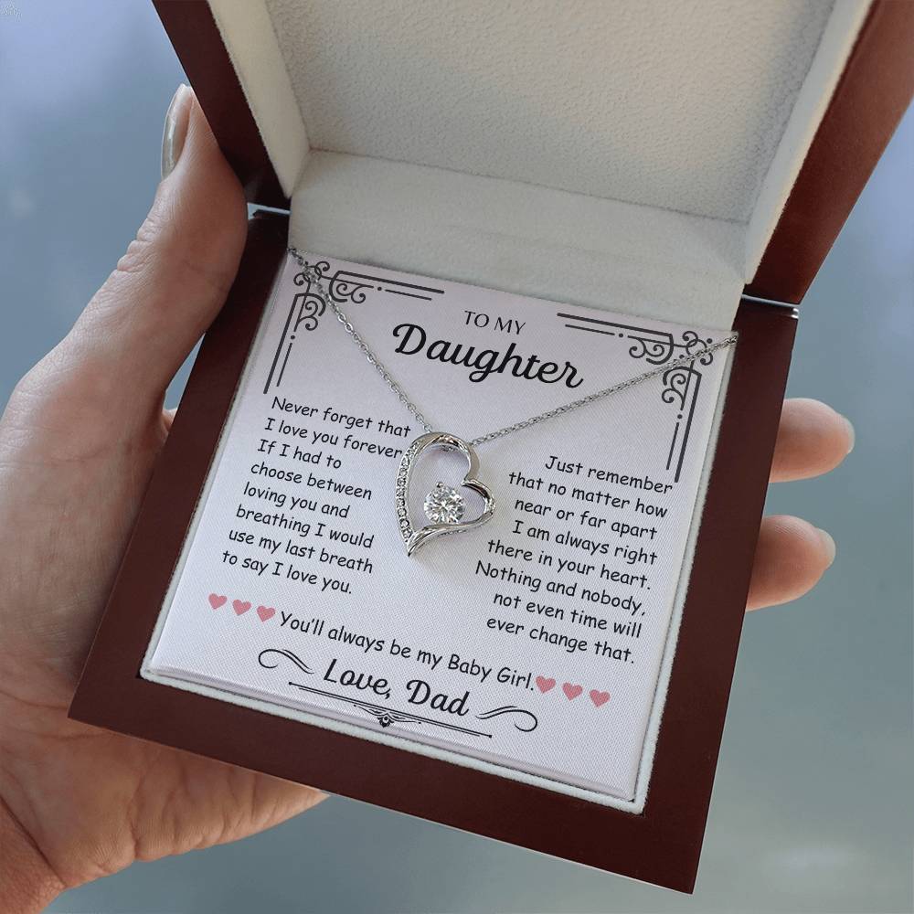 Daughter - Never Forget That I Love You ~ Dad | Forever Love Necklace