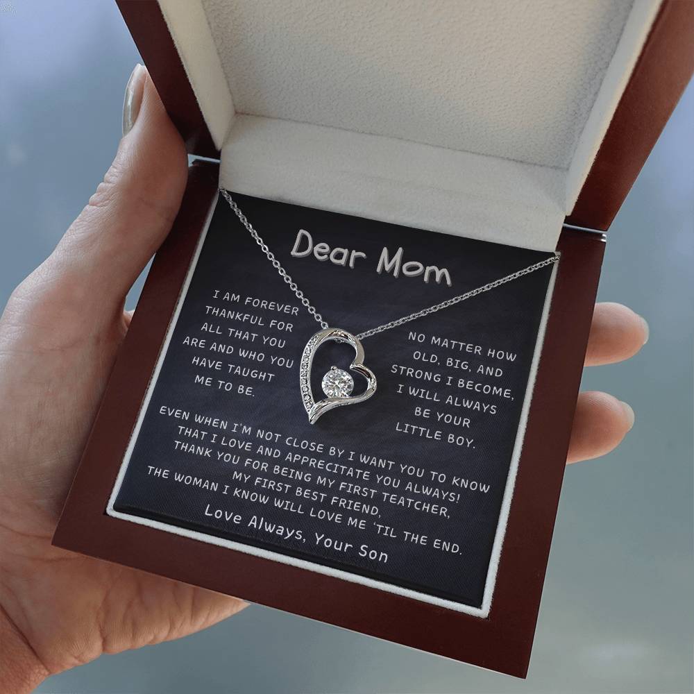 Dear Mom - Love and Appreciate You Always, Your Son - Forever Love Necklace