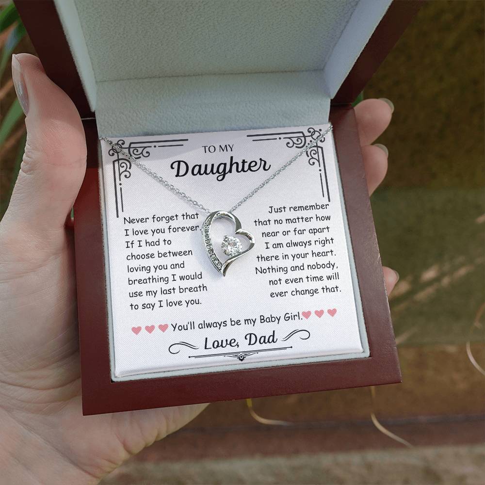 Daughter - Never Forget That I Love You ~ Dad | Forever Love Necklace