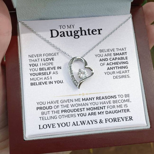 Daughter - I Am Proud You Are My Daughter - Forever Love Necklace