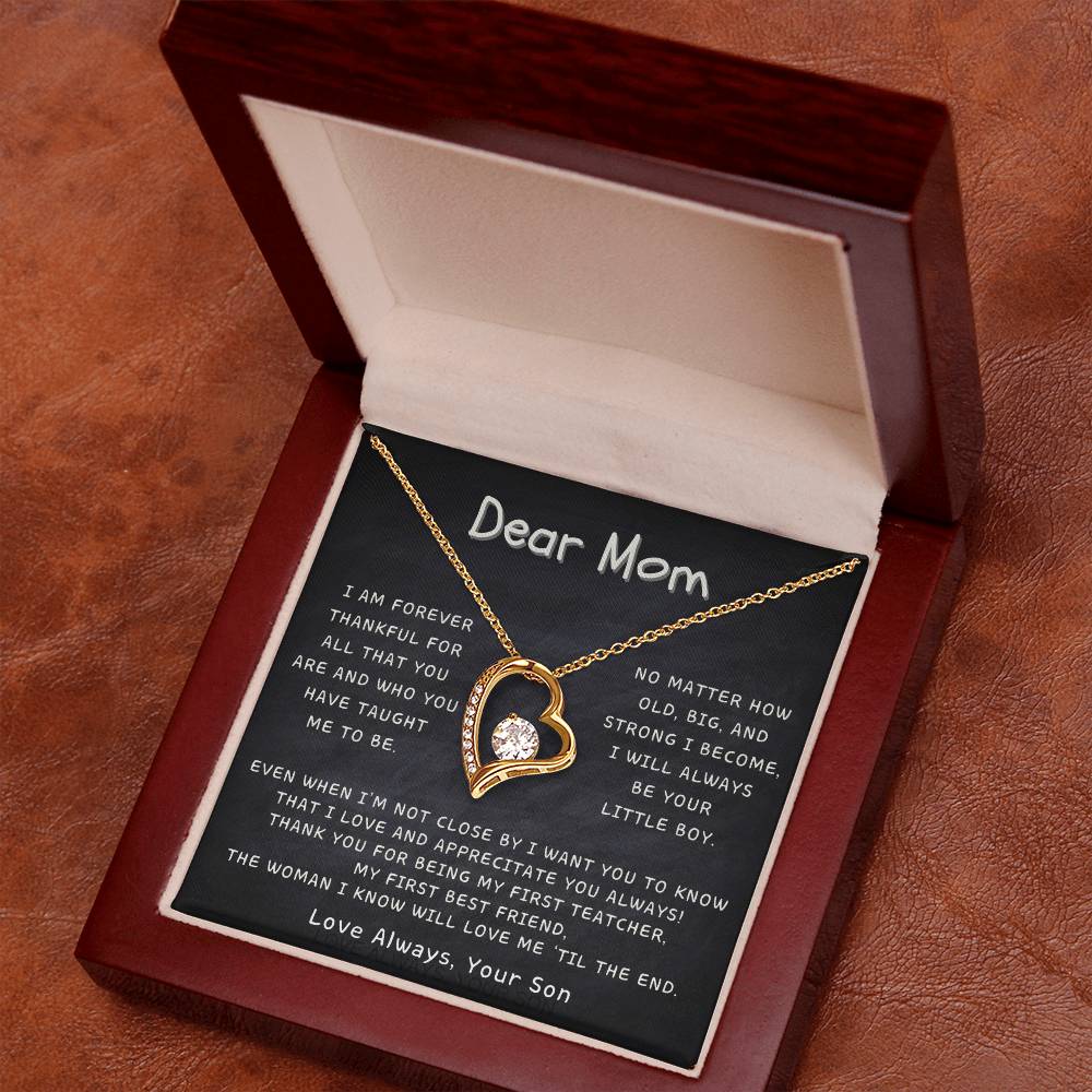 Dear Mom - Love and Appreciate You Always, Your Son - Forever Love Necklace