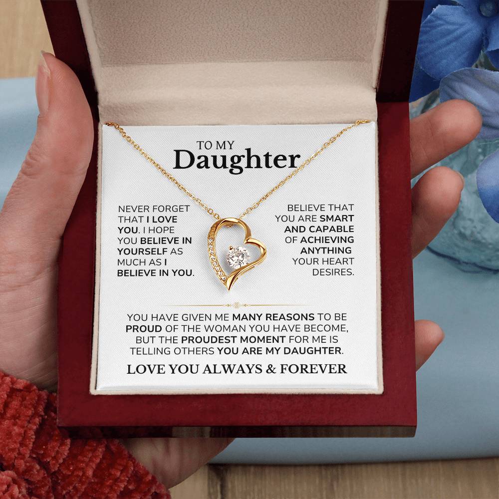 Daughter - I Am Proud You Are My Daughter - Forever Love Necklace