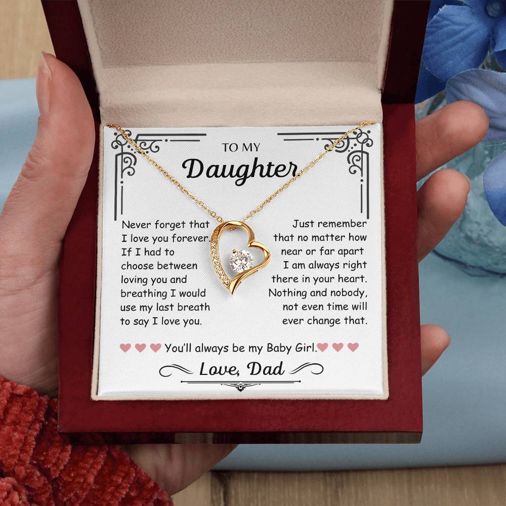 Daughter - Never Forget That I Love You ~ Dad | Forever Love Necklace