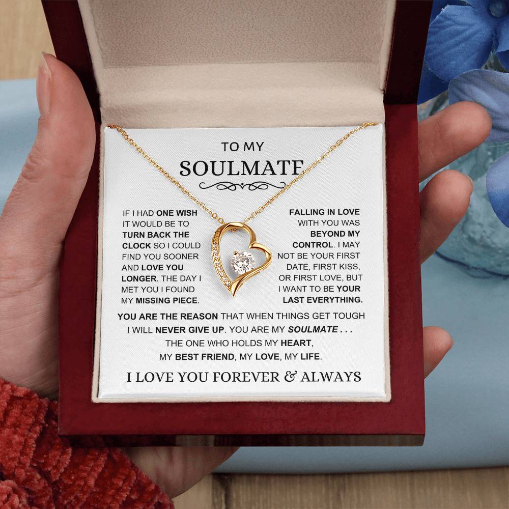 Soulmate - The One Who Holds My Heart - Forever Love Necklace