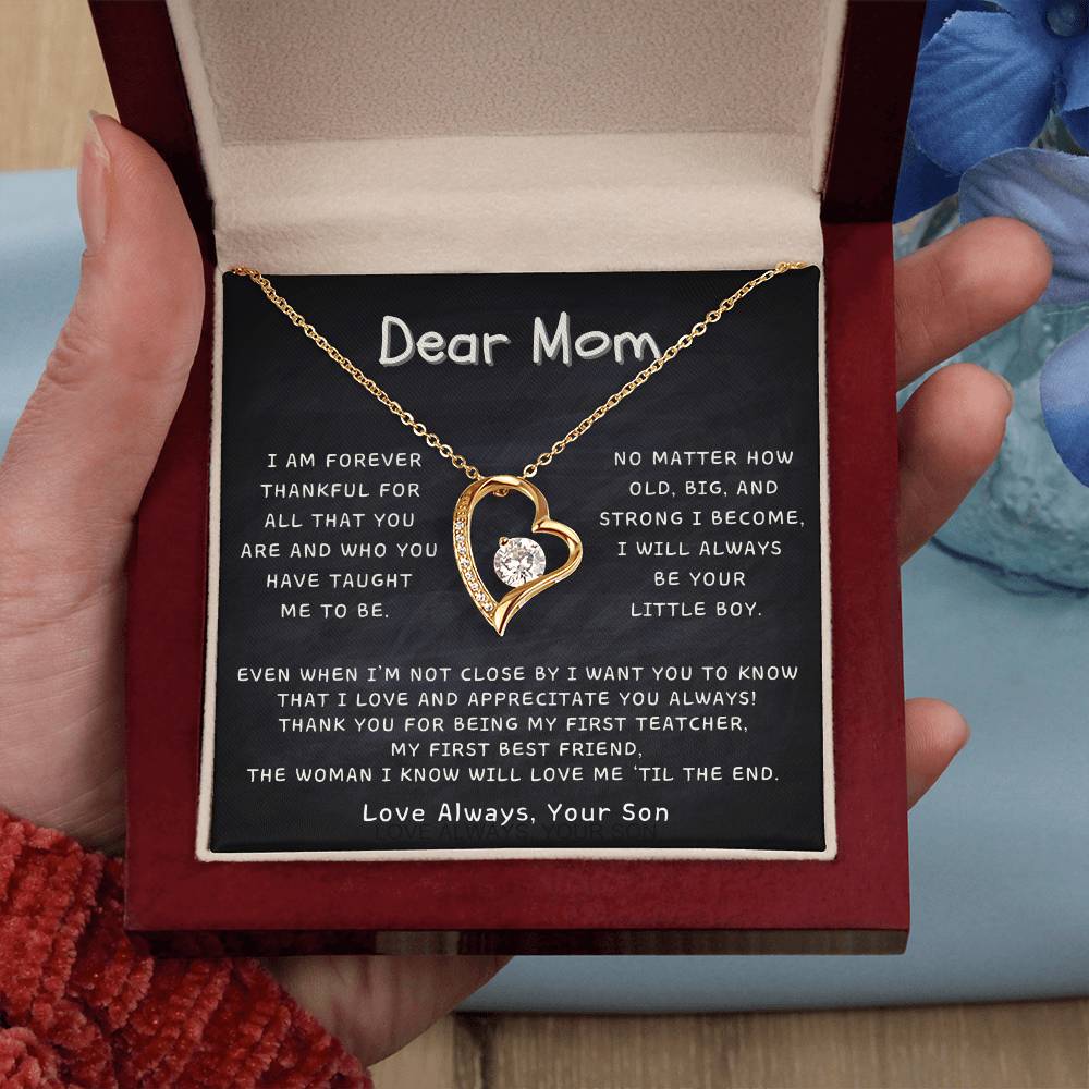 Dear Mom - Love and Appreciate You Always, Your Son - Forever Love Necklace