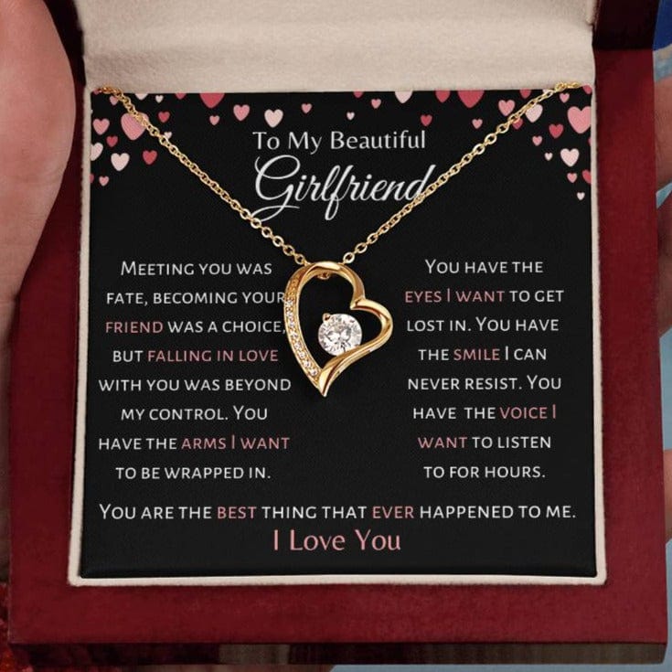 Beautiful Girlfriend - Falling In Love Was Beyond My Control - Forever Love Necklace - Dearly Loved Designs