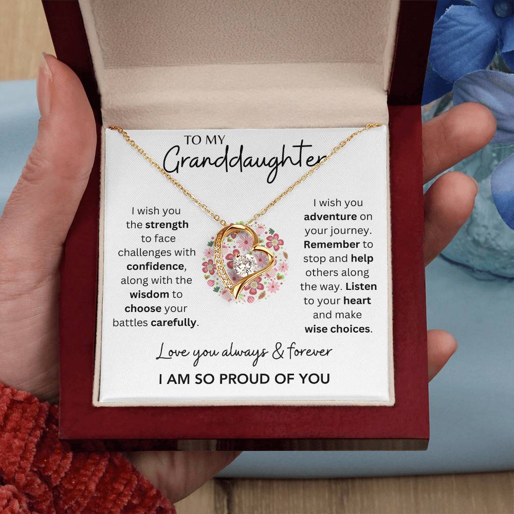 Granddaughter - So Proud of You - Forever Love Necklace - Dearly Loved Designs