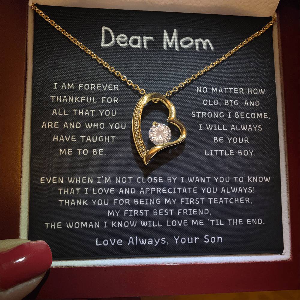 Dear Mom - Love and Appreciate You Always, Your Son - Forever Love Necklace