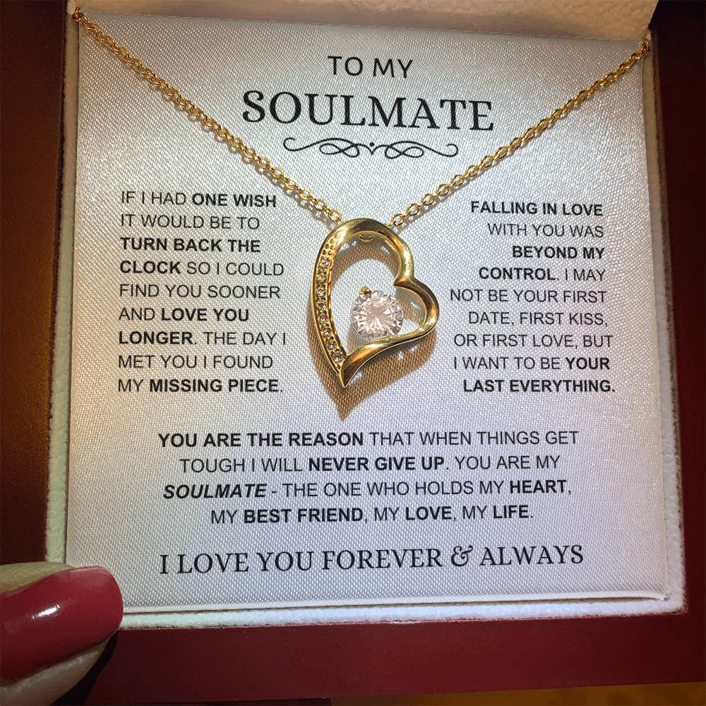 Soulmate - You Hold My Heart - Forever Love Necklace