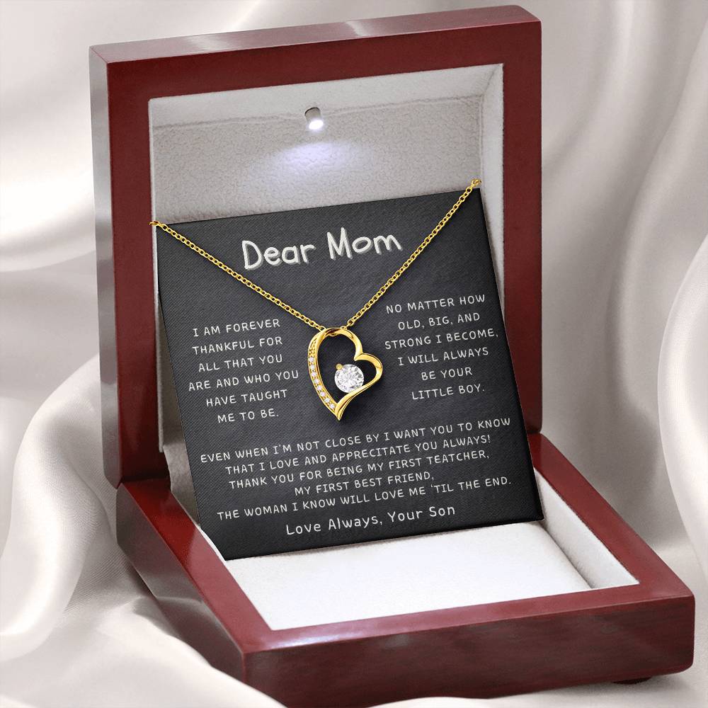 Dear Mom - Love and Appreciate You Always, Your Son - Forever Love Necklace