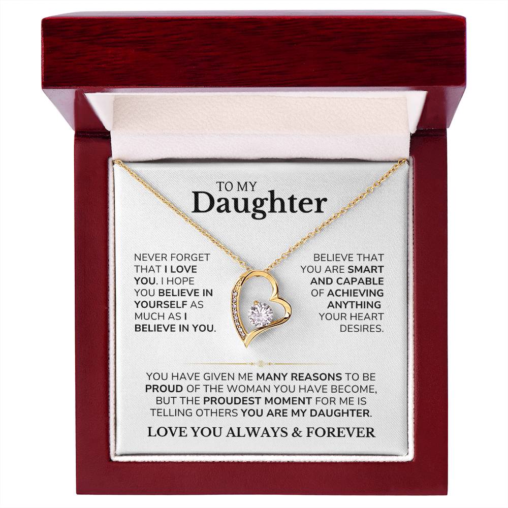 Daughter - I Am Proud You Are My Daughter - Forever Love Necklace