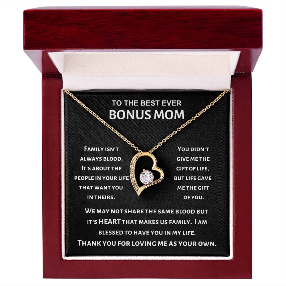 Best Ever Bonus Mom - Forever Love Necklace - Gift for Stepmom