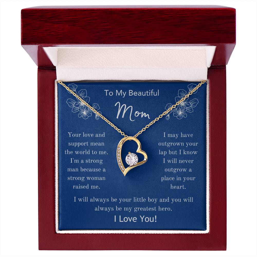 To My Beautiful Mom - I Love You - Forever Love Necklace - Dearly Loved Designs