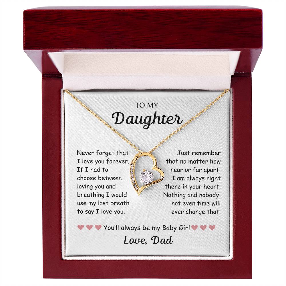 Daughter - I Love You Forever ~ Dad | Forever Love Necklace